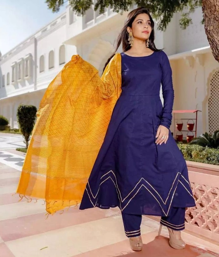 Blue Color Georgette Ready To Wear Salwar Suit For Women – Wholesale Outlet